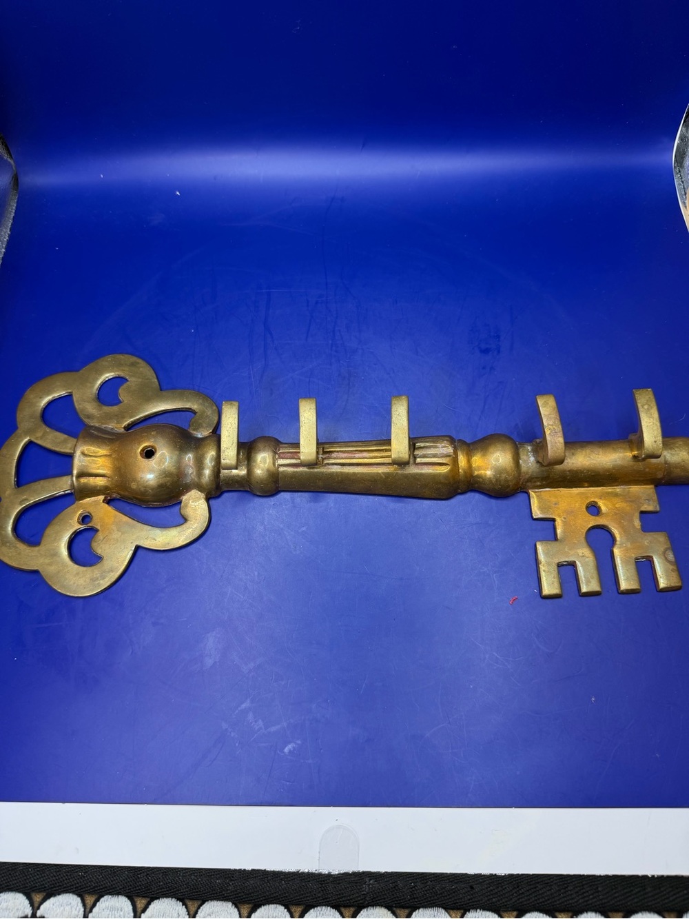 Brass-Tone Decorative Skeleton Key Wall Hook
